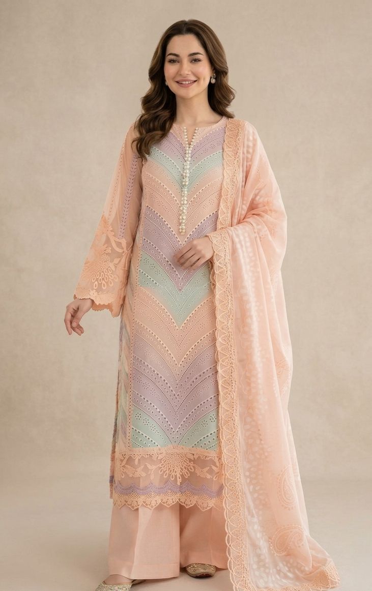 Maria B Viral 3 Pcs Suit Swiss Lawn